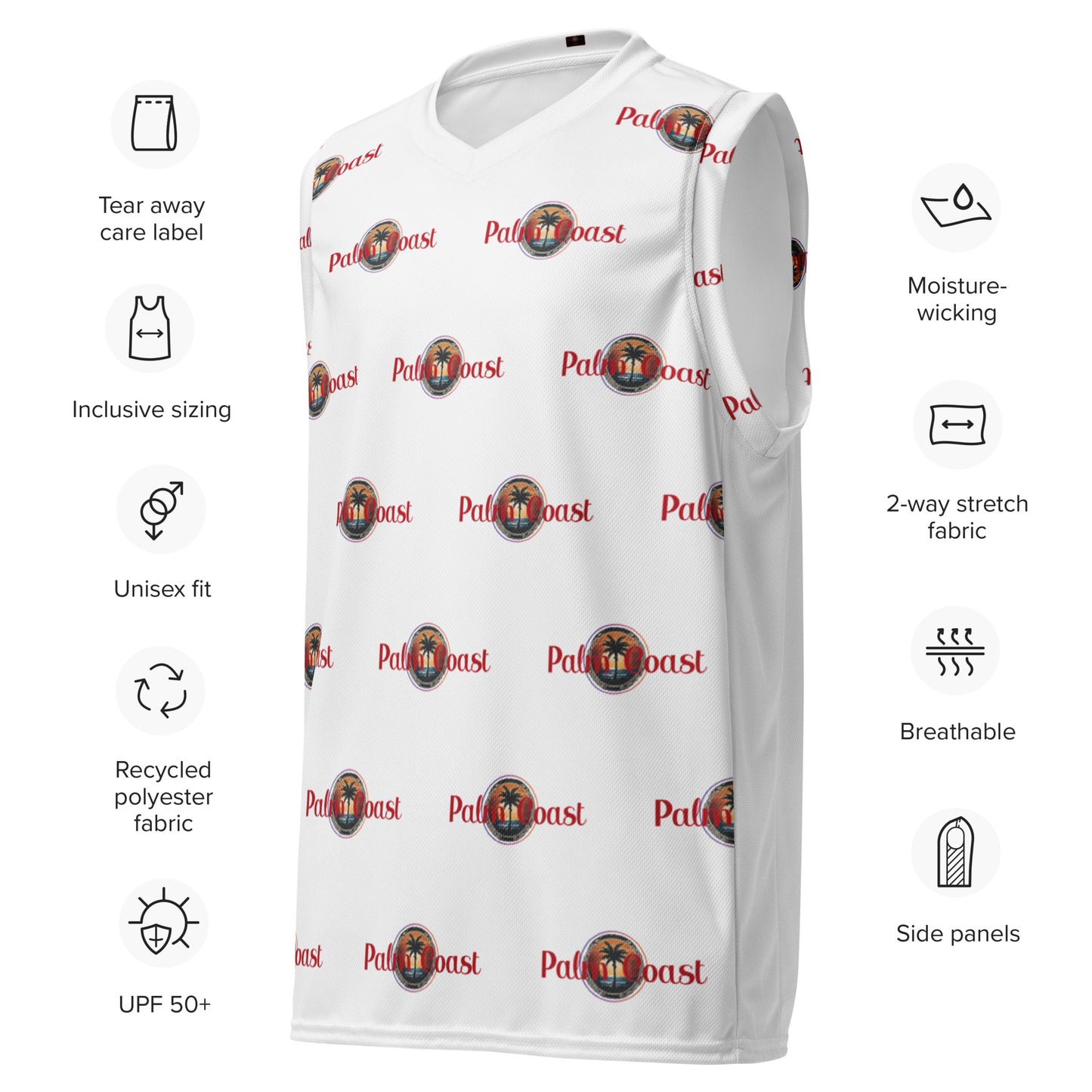 Palm Coast Recycled Classic basketball jersey