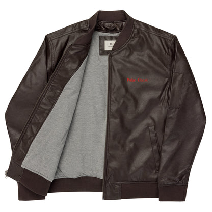 Palm Coast Classic Leather Bomber Jacket